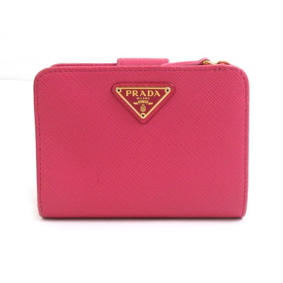 Prada PRADA Bi-fold Wallet Leather Pink Women's 56359a